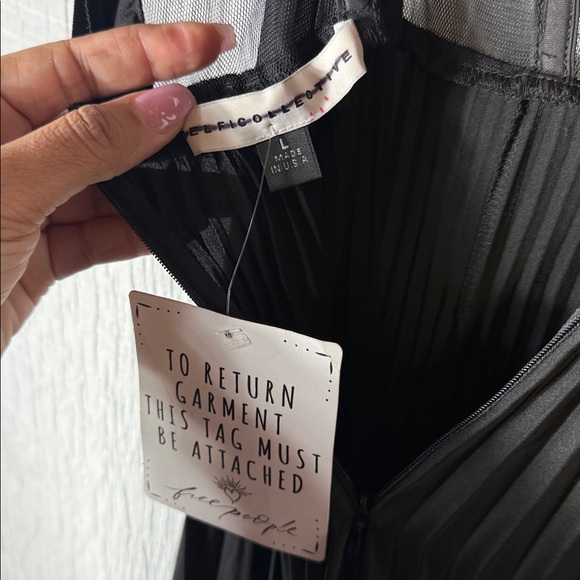 FREE PEOPLE DELFI Claudia Strapless Black Party Maxi Dress Size L NWT - Picture 13 of 13